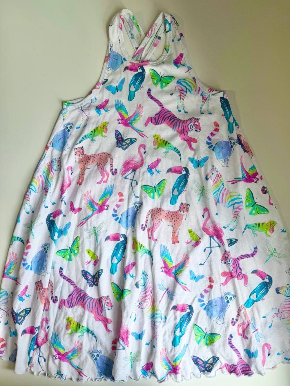 🌈 Hatley colorful animals lightweight summer dress 🦜🦋